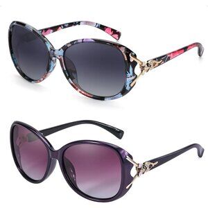 Women's Trendy Shades Eyes Protection Multi Frame Polarized Sunglasses